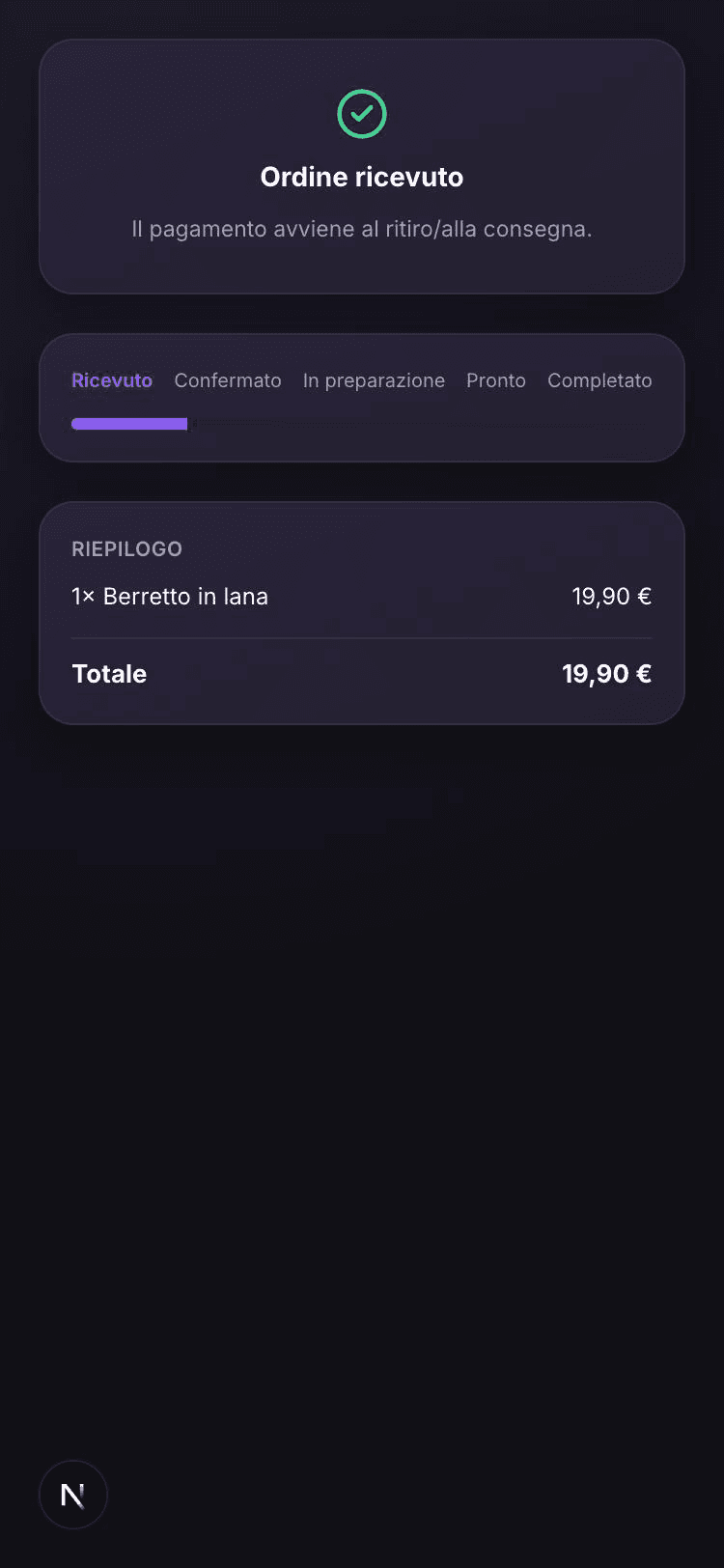 Il cliente sa sempre a che punto è il suo ordine