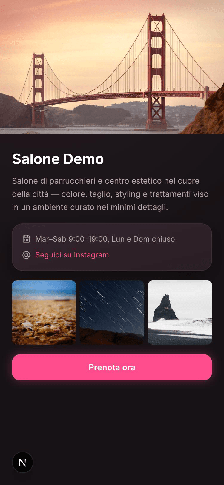Il salone si presenta da solo, prima ancora di prenotare