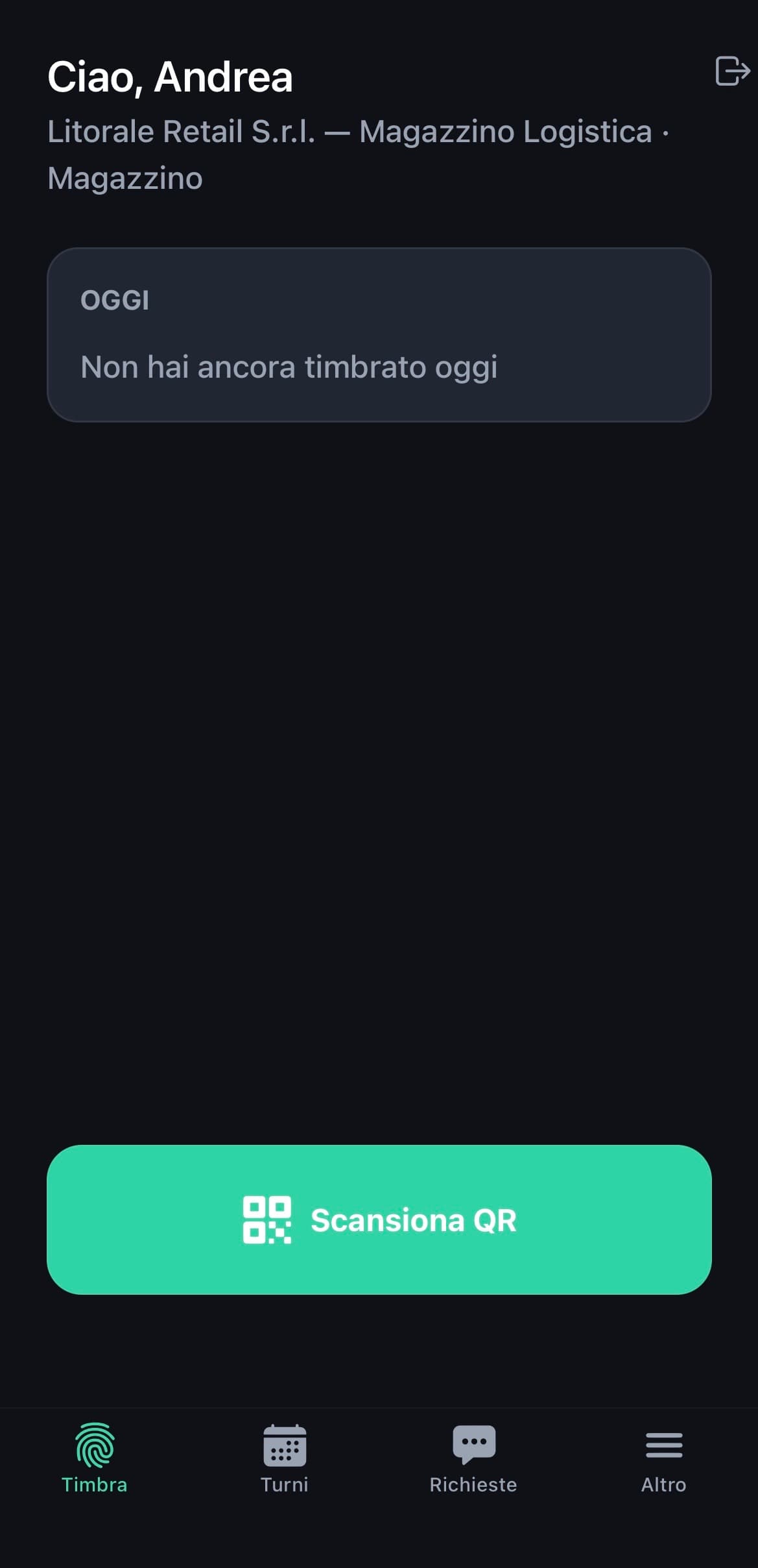 직원은 실제로 그 자리에 있을 때만 출퇴근을 기록할 수 있습니다